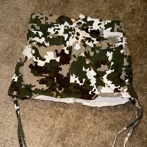 Fashion Nova Green Camouflage Skirt